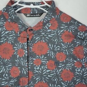 Travis Mathew Men's‎ Short Sleeve Polo Shirt Floral Print Size Large
